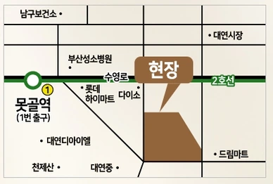 두산위브더제니스 대연 대연동 사업지 공식 약도
