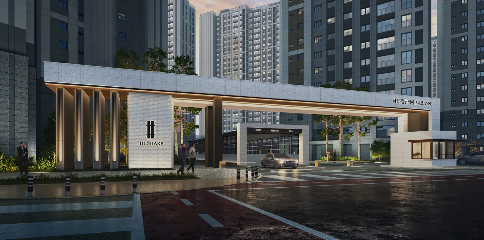 더샵 검단레이크파크(AB23BL) 23BL 주출입구 공식 외관 투시도