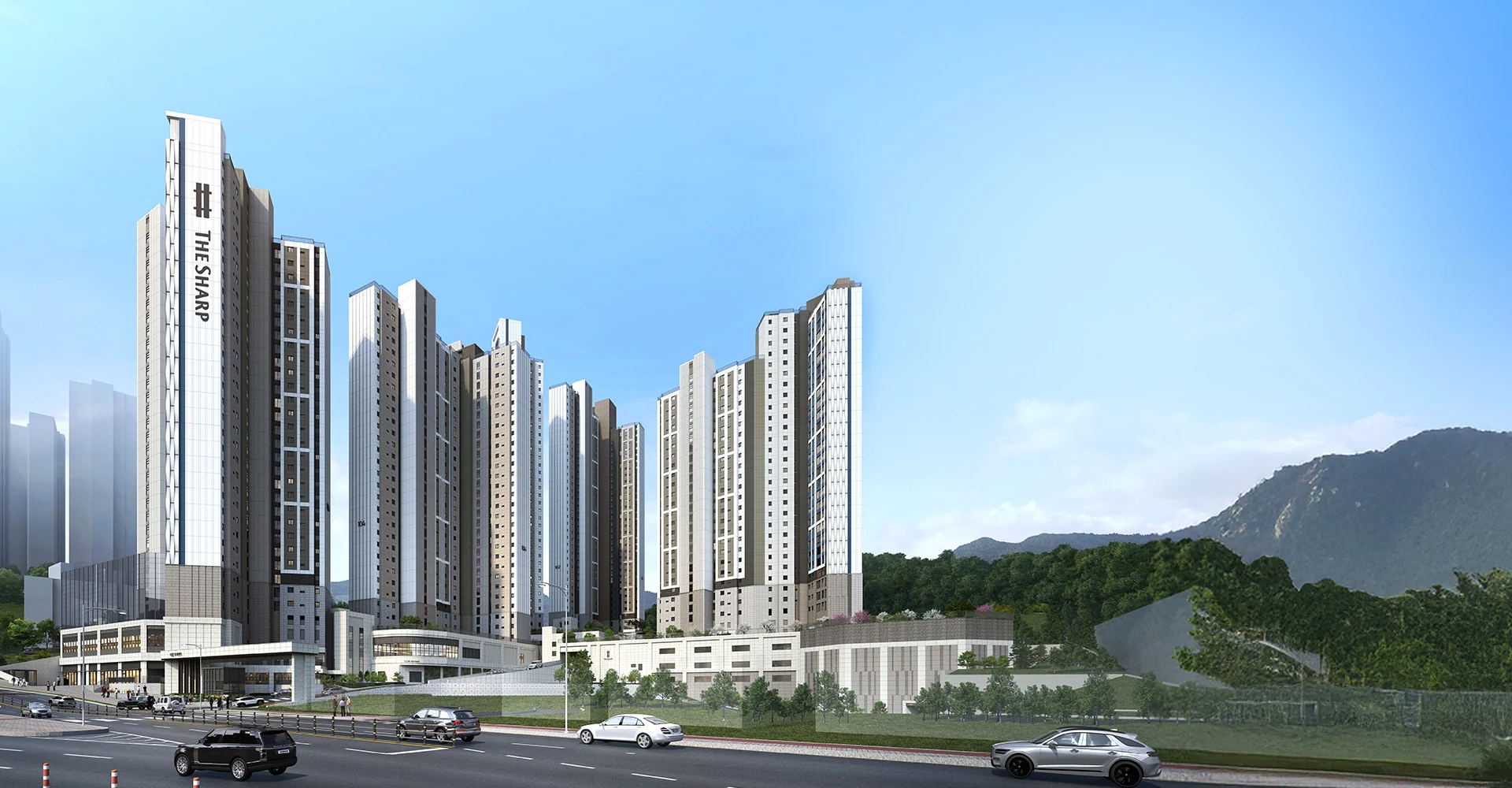 더샵 트리센트 부산 남구 문현동 공식 주경 조감도