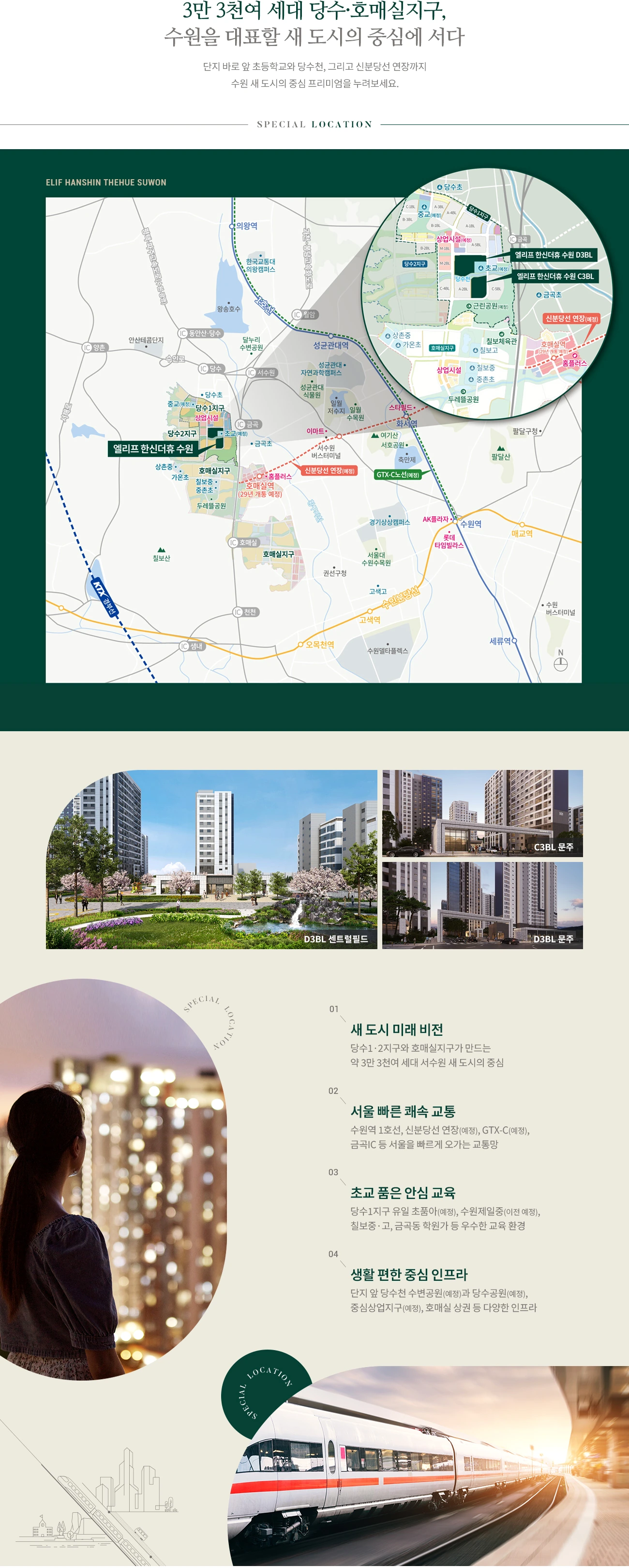 엘리프 한신더휴 수원 D3블록 (2차) 당수·호매실지구 공식 입지도