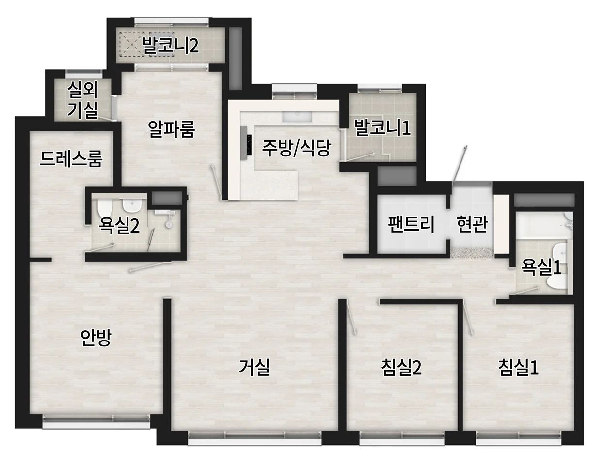광명 시티프라디움 에듀하임 84A 평면도