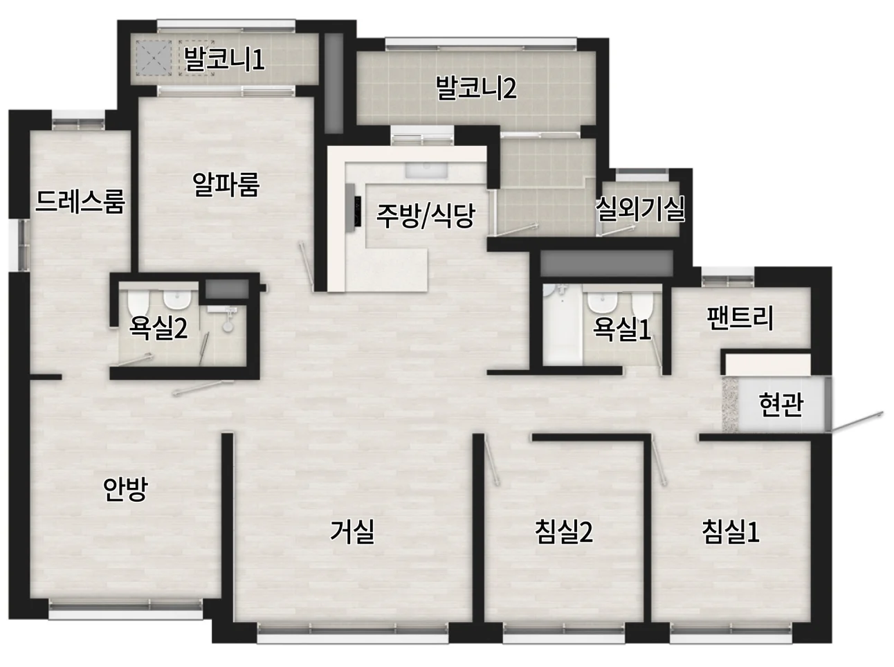 광명 시티프라디움 에듀하임 84D 평면도